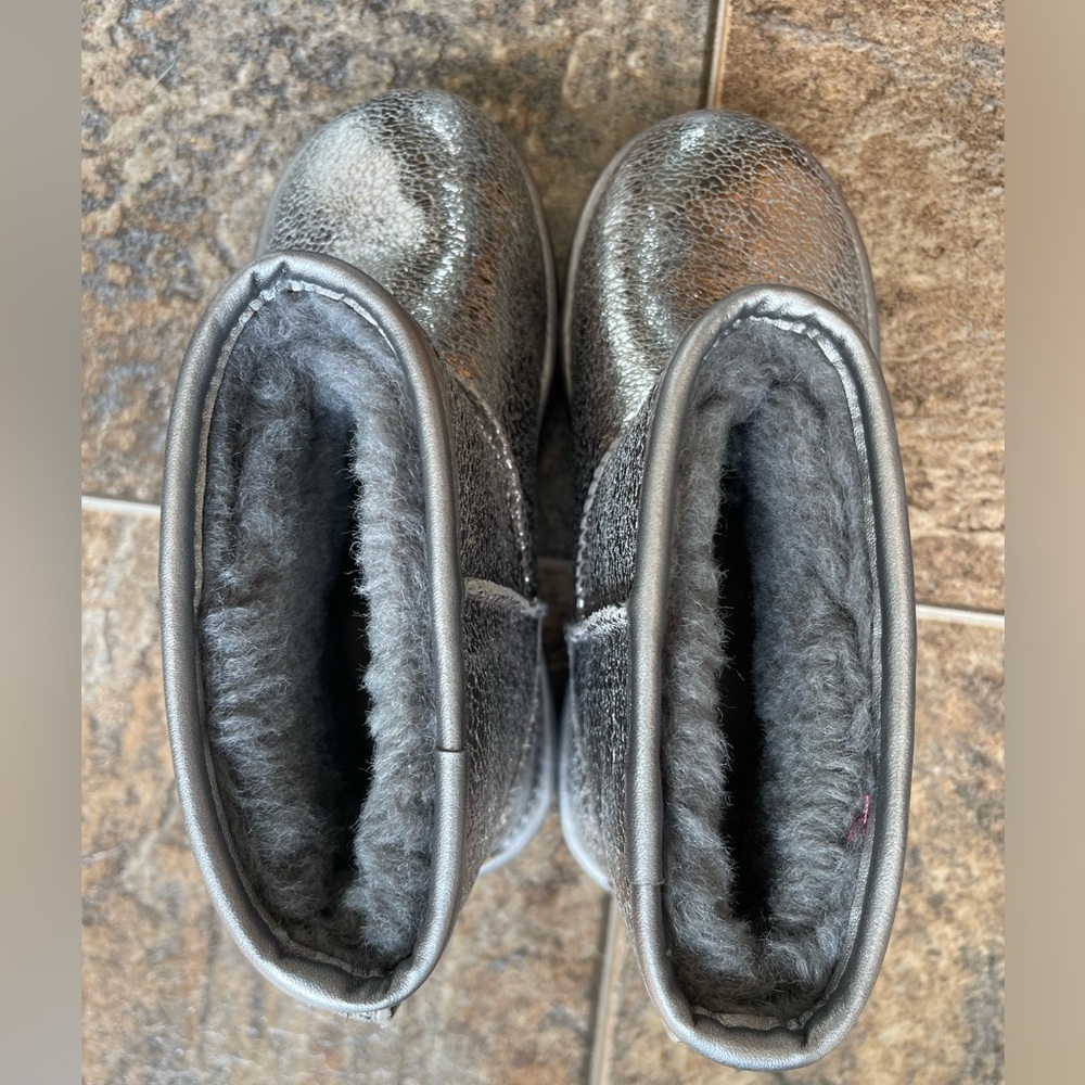 Ugg Classic Mini Metallic Sparkle Boot- Silver, W… - image 5